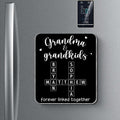 Grandma Grandpa & Grandkids Forever Linked Together Personalized Acrylic Fridge Magnet